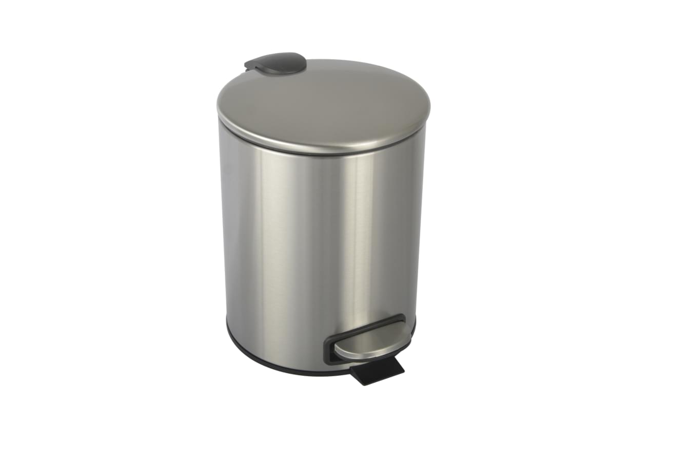 Плитка Boheme Uno Ведро UNO для мусора с педалью никель  поверхность брашированная