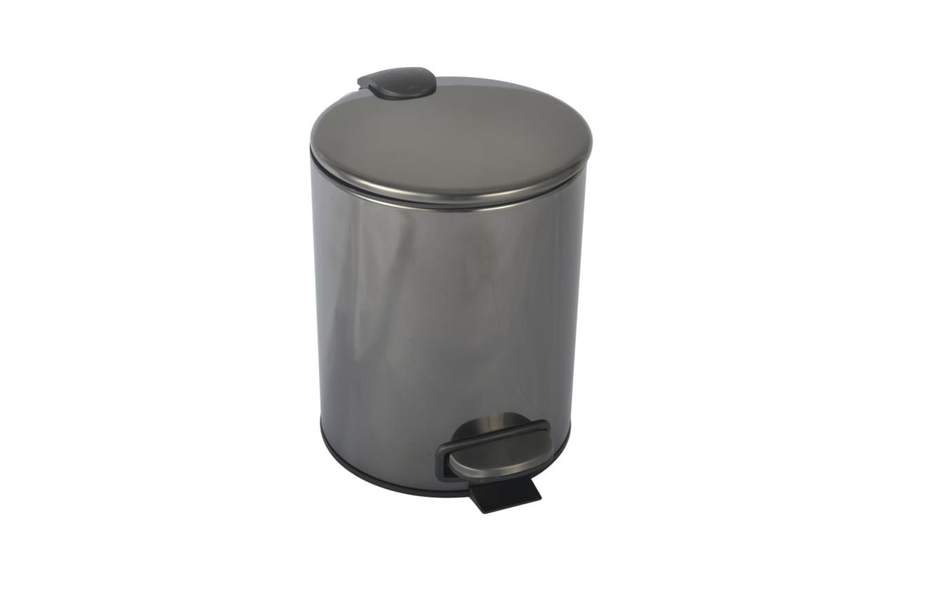 Плитка Boheme Uno Ведро UNO для мусора с педалью оружейная сталь  поверхность глянец