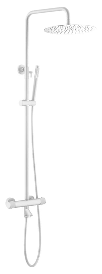 Плитка Boheme Uno Душевая система UNO с термостатом белый матовый  поверхность матовая