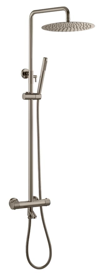 Плитка Boheme Uno Душевая система UNO с термостатом никель  поверхность брашированная