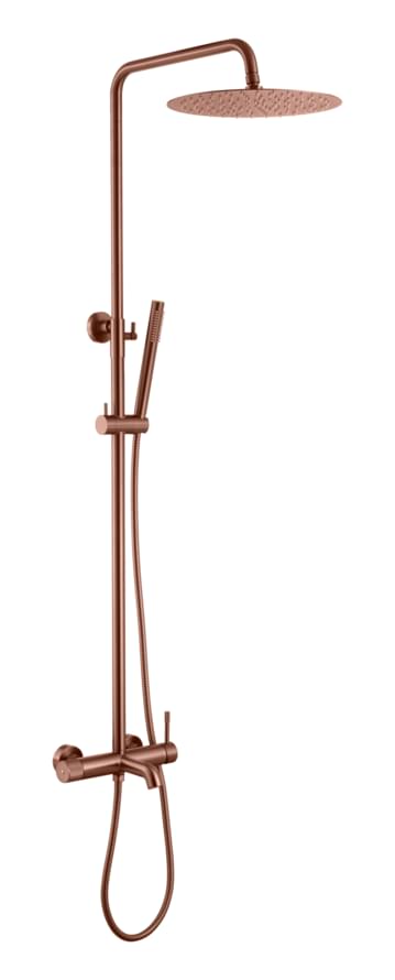 Плитка Boheme Uno Душевая система UNO со смесителем бронза  поверхность брашированная