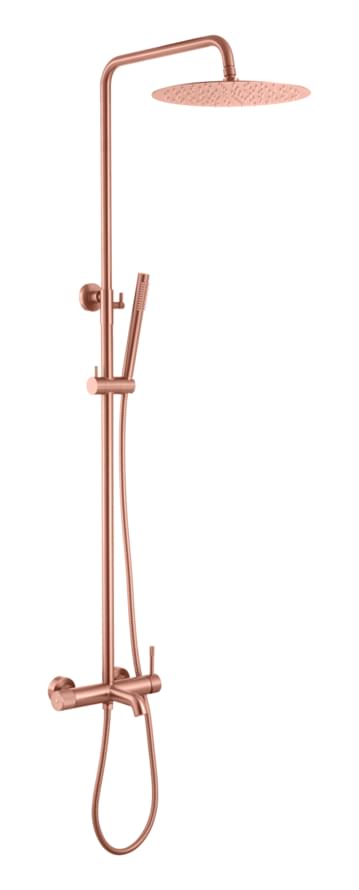 Плитка Boheme Uno Душевая система UNO со смесителем медь  поверхность брашированная