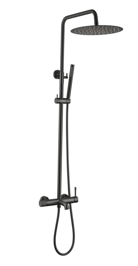 Плитка Boheme Uno Душевая система UNO со смесителем оружейная сталь  поверхность глянец