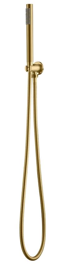 Плитка Boheme Uno Душевой комплект UNO лейка с держателем и шлангом золото брашированное  поверхность брашированная