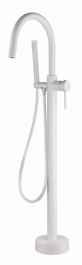 Плитка Boheme Uno Смеситель UNO для ванны напольный белый  поверхность матовая