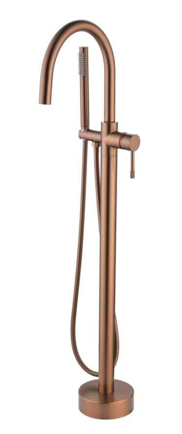 Плитка Boheme Uno Смеситель UNO для ванны напольный медь  поверхность брашированная