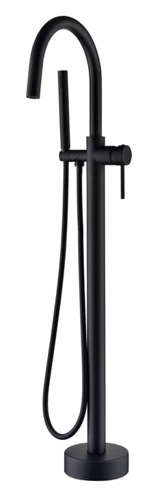 Плитка Boheme Uno Смеситель UNO для ванны напольный черный матовый  поверхность матовая