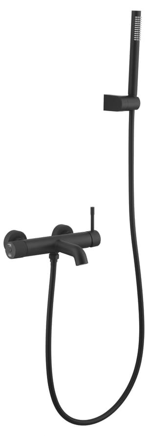 Плитка Boheme Uno Смеситель UNO для ванны с лейкой черный матовый  поверхность матовая