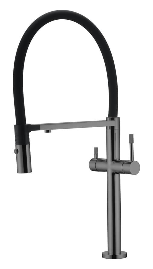 Плитка Boheme Uno Смеситель UNO для кухни c краном для питьевой воды оружейная сталь  поверхность глянец