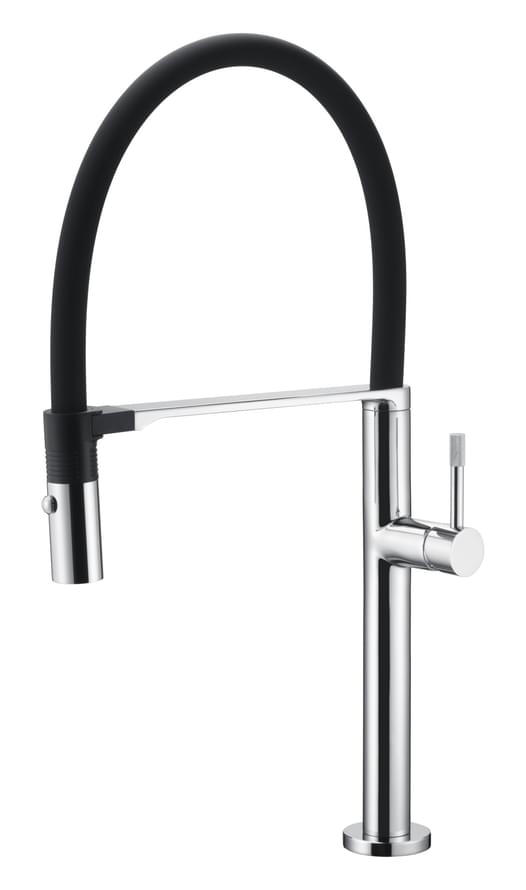 Плитка Boheme Uno Смеситель UNO для кухни с гибким изливом хром  поверхность глянец