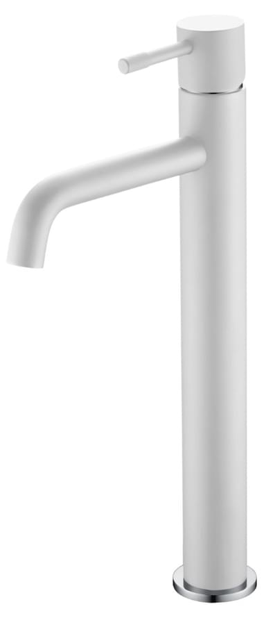 Плитка Boheme Uno Смеситель UNO для раковины высокий белый/хром  поверхность матовая