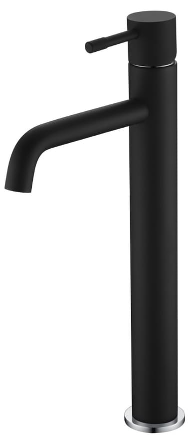 Плитка Boheme Uno Смеситель UNO для раковины высокий черный матовый/хром  поверхность матовая