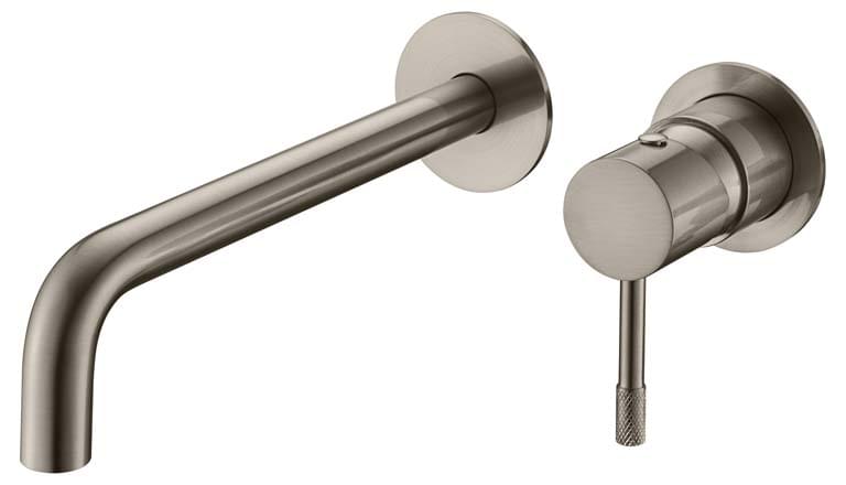 Плитка Boheme Uno Смеситель UNO для раковины настенный с внутренней частью никель  поверхность брашированная