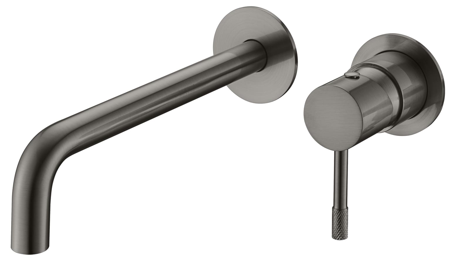 Плитка Boheme Uno Смеситель UNO для раковины настенный с внутренней частью оружейная сталь брашированная  поверхность брашированная