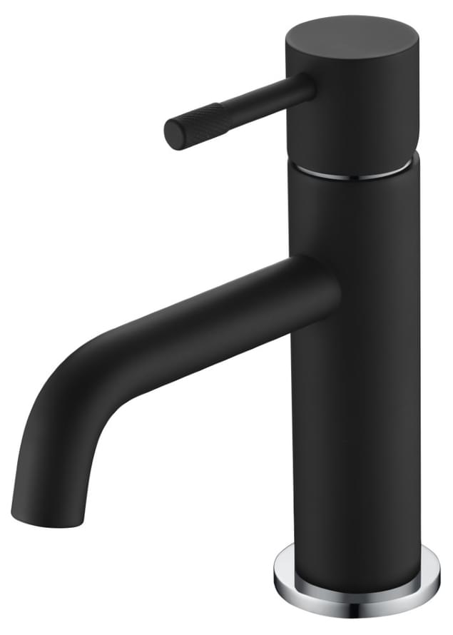 Плитка Boheme Uno Смеситель UNO для раковины черный матовый/хром  поверхность матовая