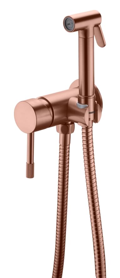 Плитка Boheme Uno Смеситель UNO с гигиеническим душем бронза  поверхность брашированная