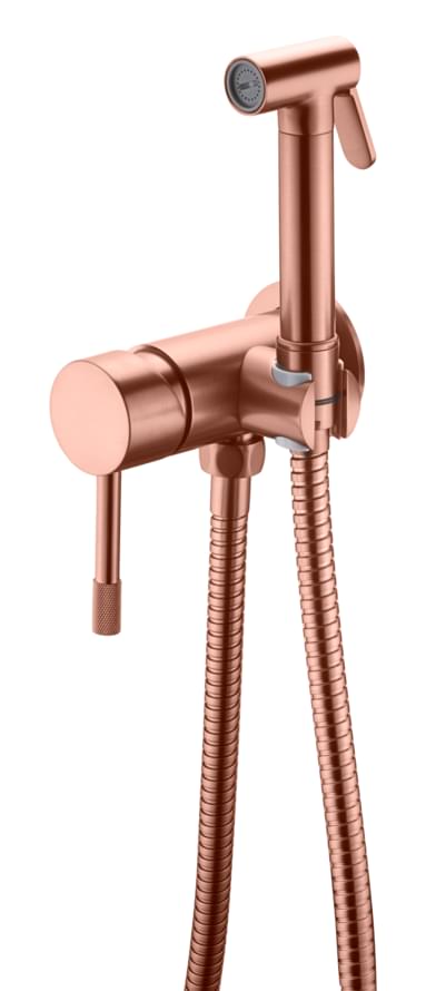 Плитка Boheme Uno Смеситель UNO с гигиеническим душем медь  поверхность брашированная