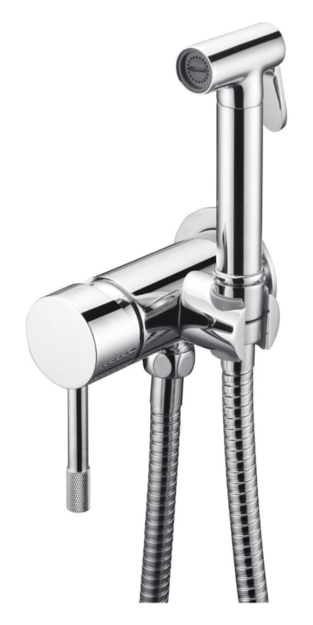 Плитка Boheme Uno Смеситель UNO с гигиеническим душем хром  поверхность глянец