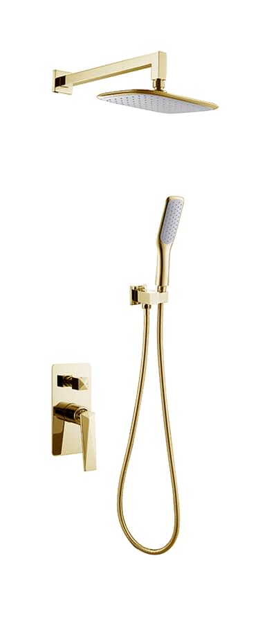 Плитка Boheme Venturo Душевая система VENTURO встроенная с верхним душем и лейкой золото  поверхность глянец