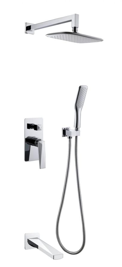 Плитка Boheme Venturo Душевая система VENTURO встроенная с верхним душем изливом и лейкой хром  поверхность глянец