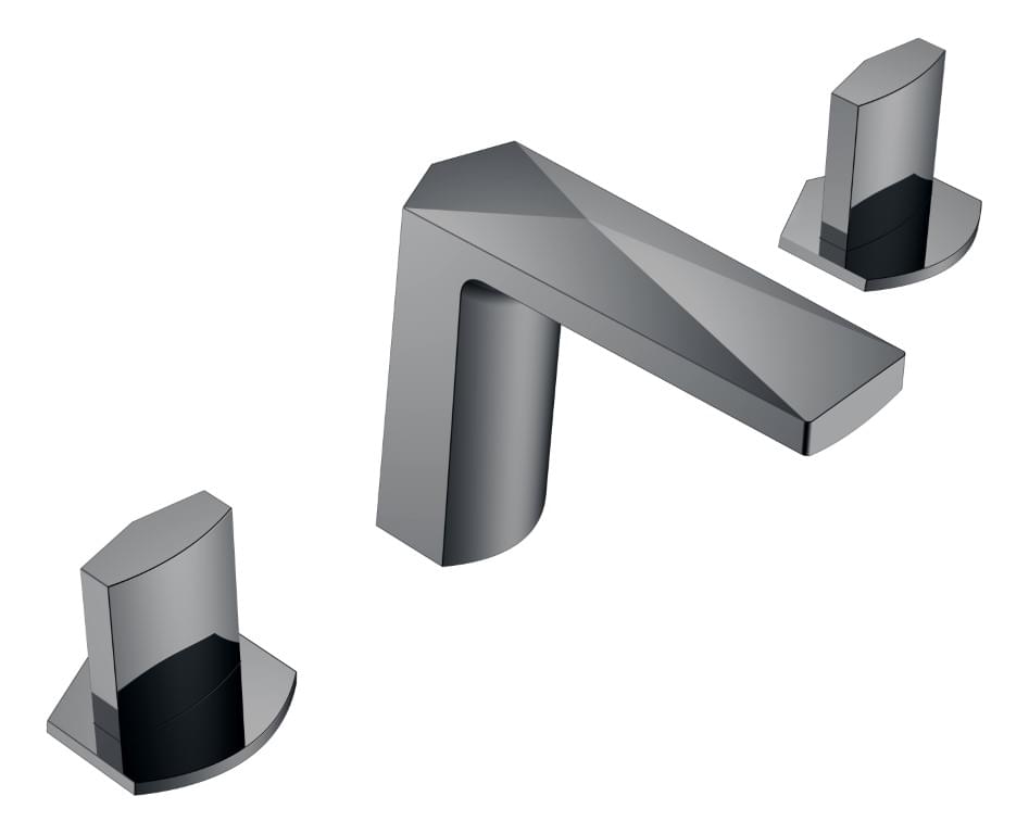 Плитка Boheme Venturo Смеситель VENTURO ICE для раковины на 3 отверстия оружейная сталь  поверхность глянец