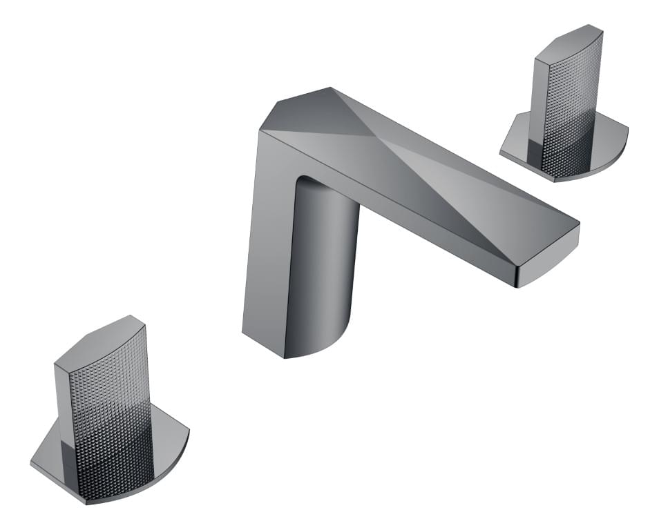 Плитка Boheme Venturo Смеситель VENTURO TOUCH для раковины на 3 отверстия оружейная сталь  поверхность глянец