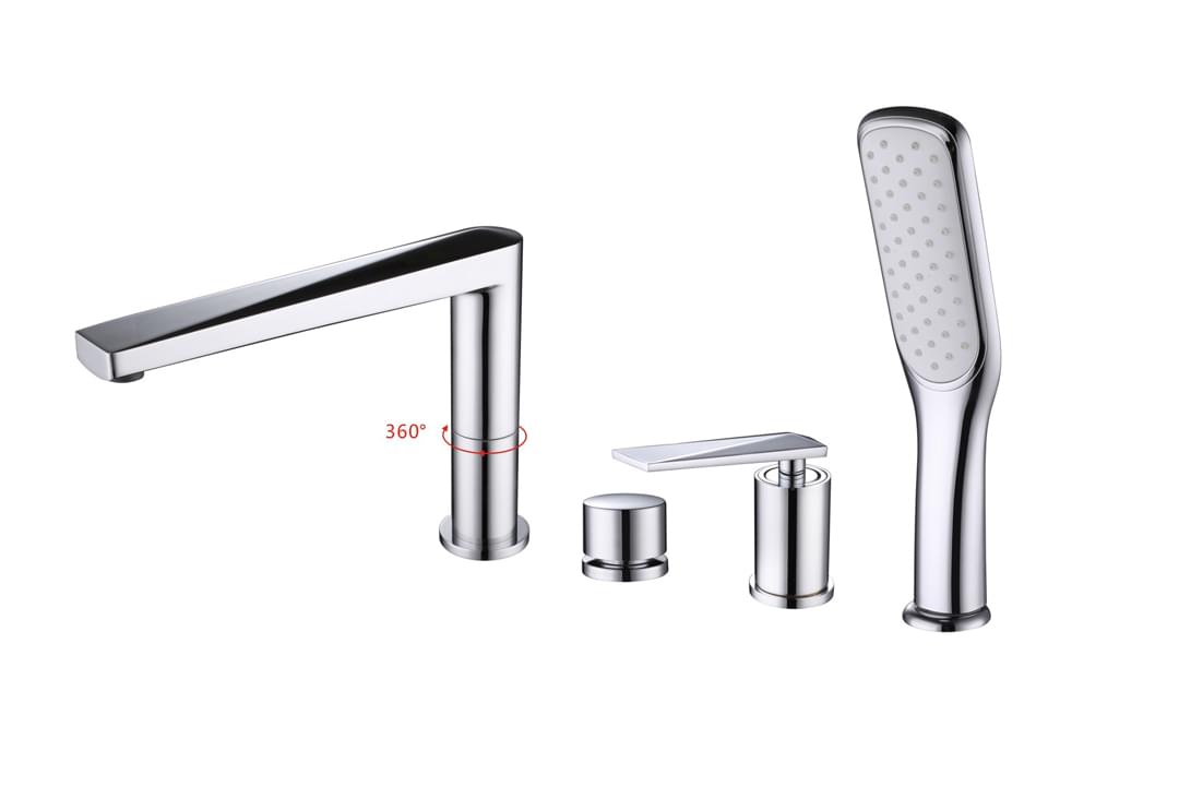 Плитка Boheme Venturo Смеситель VENTURO врезной на борт ванны хром  поверхность глянец