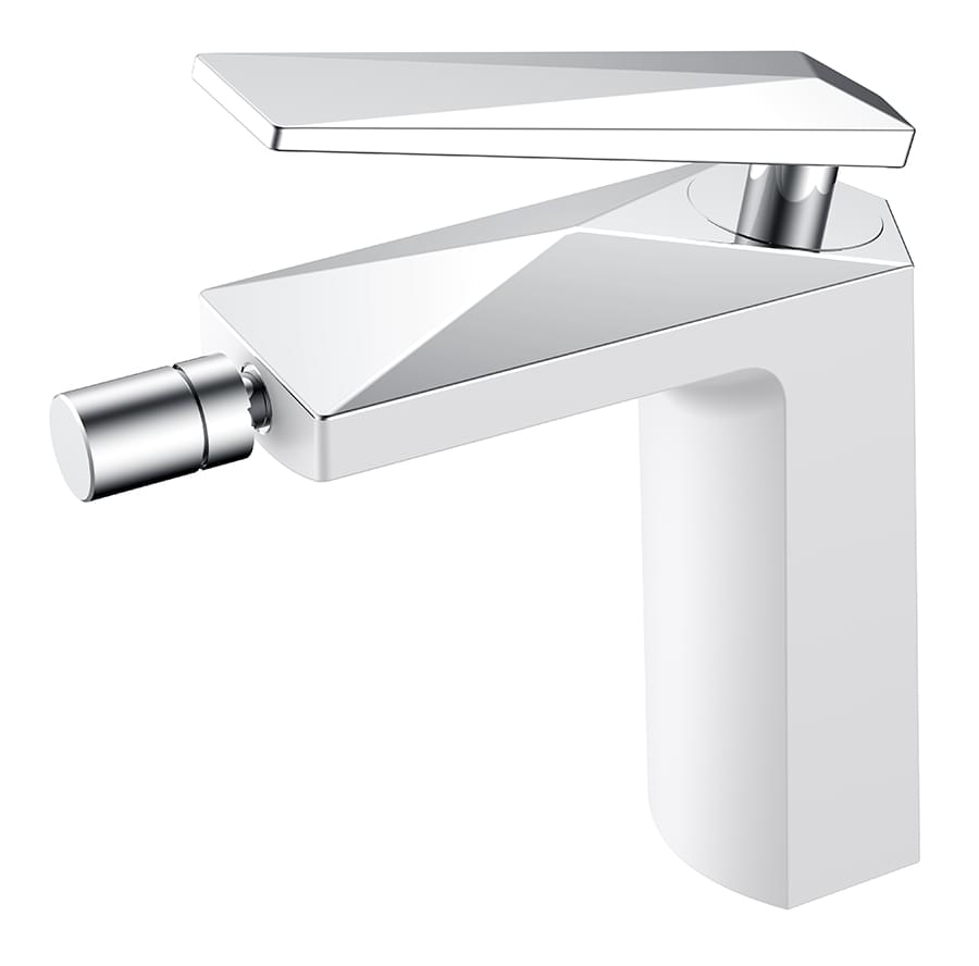 Плитка Boheme Venturo Смеситель VENTURO для биде белый/хром  поверхность глянец