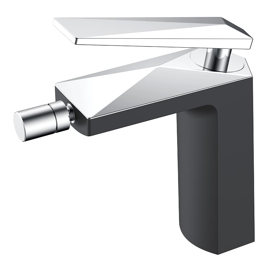 Плитка Boheme Venturo Смеситель VENTURO для биде черный матовый/хром  поверхность микс