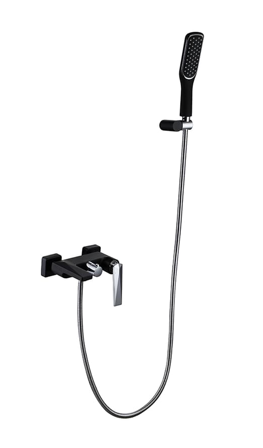 Плитка Boheme Venturo Смеситель VENTURO для ванны с лейкой черный матовый/хром  поверхность микс