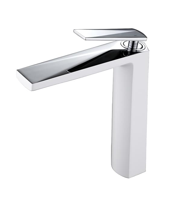 Плитка Boheme Venturo Смеситель VENTURO для раковины высокий белый/хром  поверхность глянец