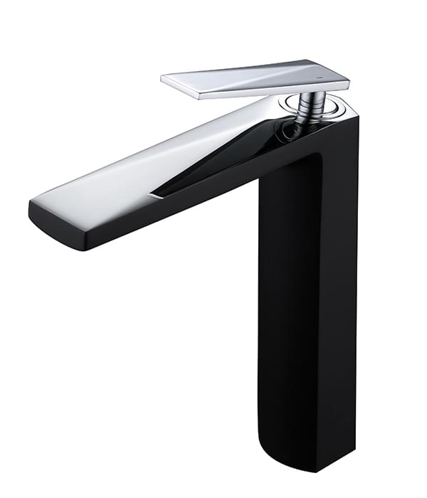 Плитка Boheme Venturo Смеситель VENTURO для раковины высокий черный матовый/хром  поверхность микс