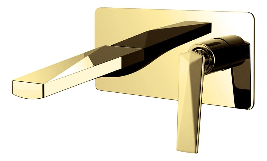 Плитка Boheme Venturo Смеситель VENTURO для раковины настенный золото  поверхность глянец