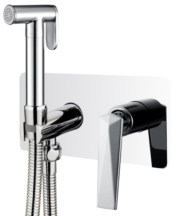 Плитка Boheme Venturo Смеситель VENTURO с гигиеническим душем хром  поверхность глянец