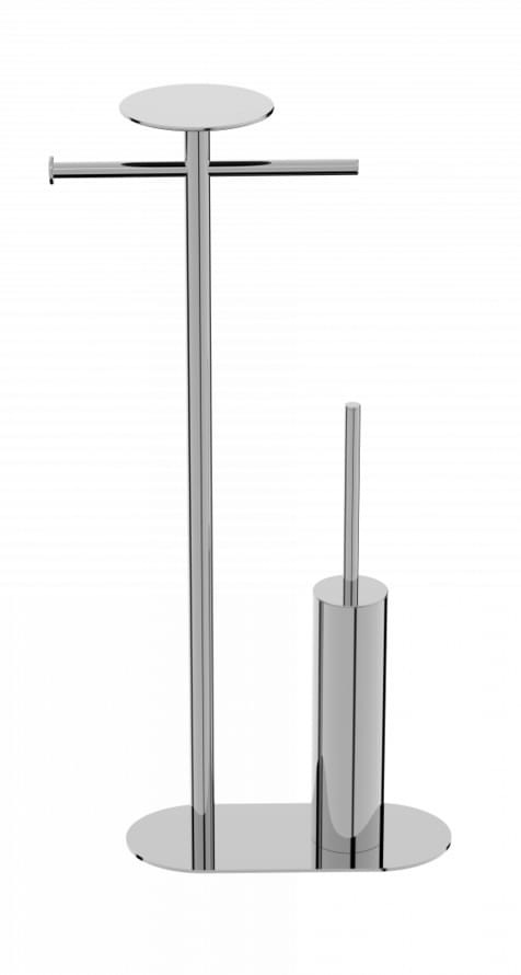 Плитка Boheme Venturo Стойка VENTURO с держателем для туалетной бумаги и ершик хром  поверхность глянец