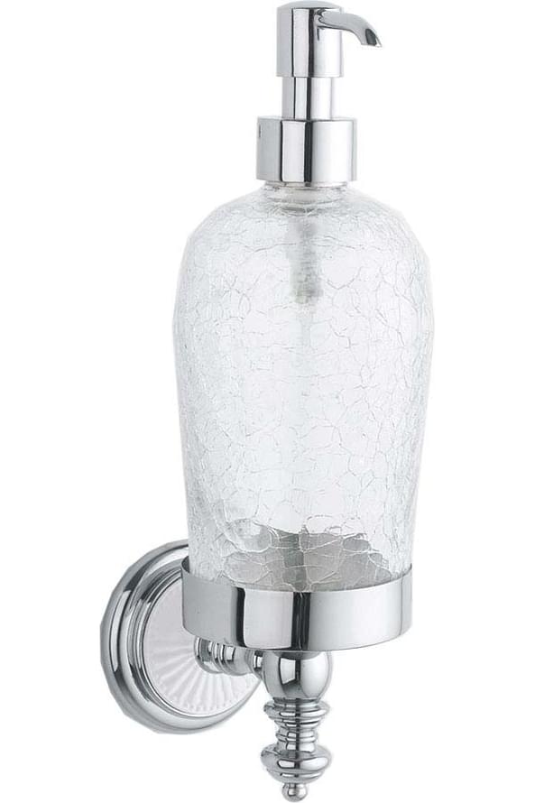 Плитка Boheme Vogue Дозатор VOGUE для жидкого мыла хром/белый  поверхность глянец