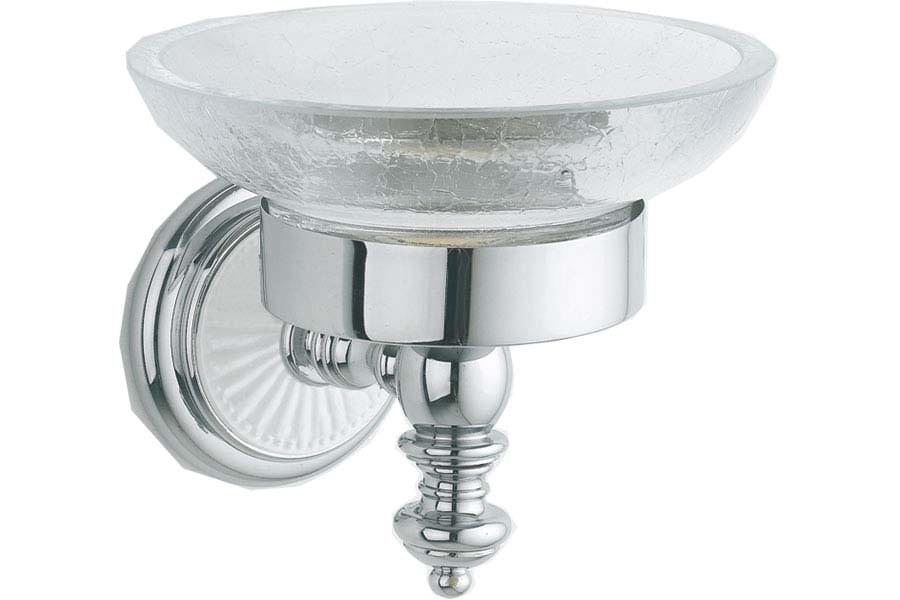 Плитка Boheme Vogue Мыльница VOGUE хром/белый  поверхность глянец