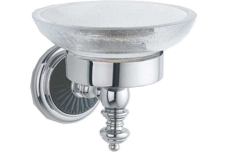 Плитка Boheme Vogue Мыльница VOGUE хром/черный  поверхность глянец