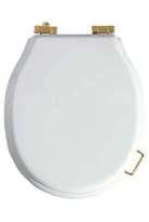 Плитка Boheme Vogue Сиденье для напольного унитаза VOGUE массив белый/золото поверхность глянец