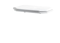 Плитка Boheme Vogue Сиденье для подвесного унитаза VOGUE белый/хром поверхность глянец