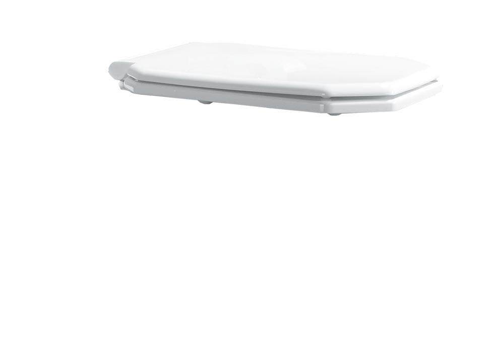 Плитка Boheme Vogue Сиденье для подвесного унитаза VOGUE белый/хром  поверхность глянец
