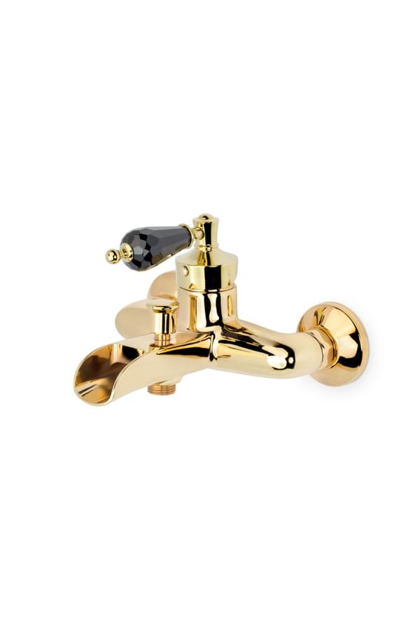 Плитка Boheme Vogue Смеситель VOGUE для ванны с ручкой SW золото/черный  поверхность глянец