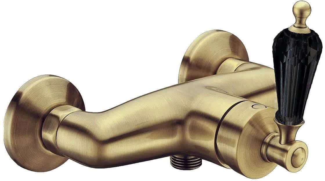 Плитка Boheme Vogue Смеситель VOGUE для душа с ручкой SW бронза/черный  поверхность глянец