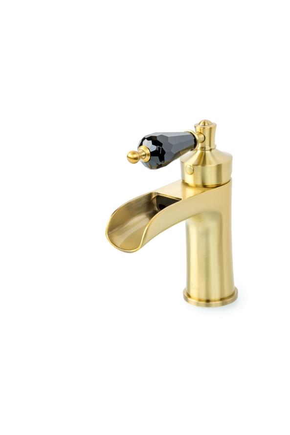 Плитка Boheme Vogue Смеситель VOGUE для раковины с ручкой SW бронза/черный  поверхность глянец