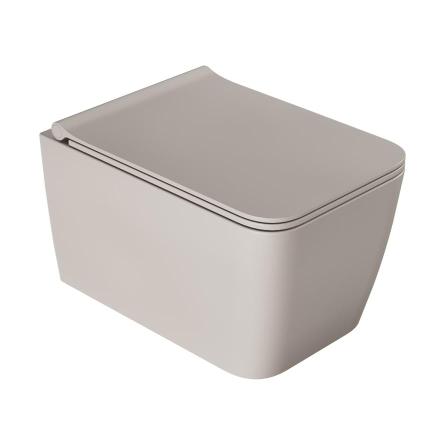 Плитка Boheme Zen Унитаз ZEN подвесной c сиденьем бежевый  поверхность матовая