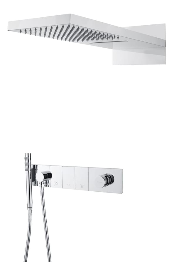 Плитка Boheme Zodiac Душевая система ZODIAC встроенная со смесителем верхним душем и лейкой хром  поверхность глянец