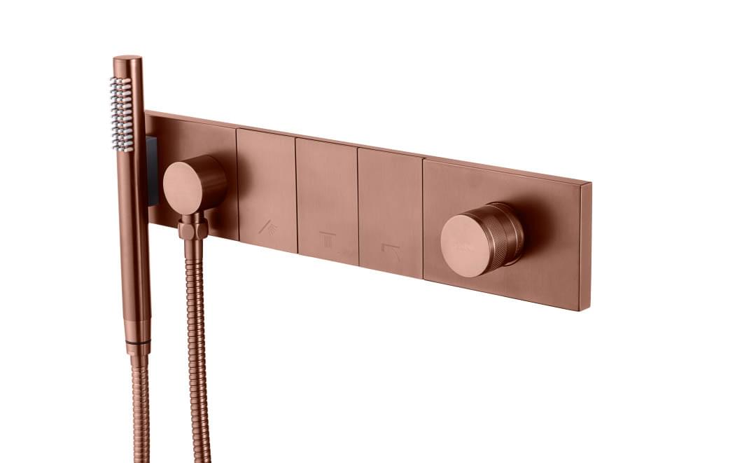 Плитка Boheme Zodiac Смеситель ZODIAC для душа встроенный с лейкой бронза  поверхность брашированная