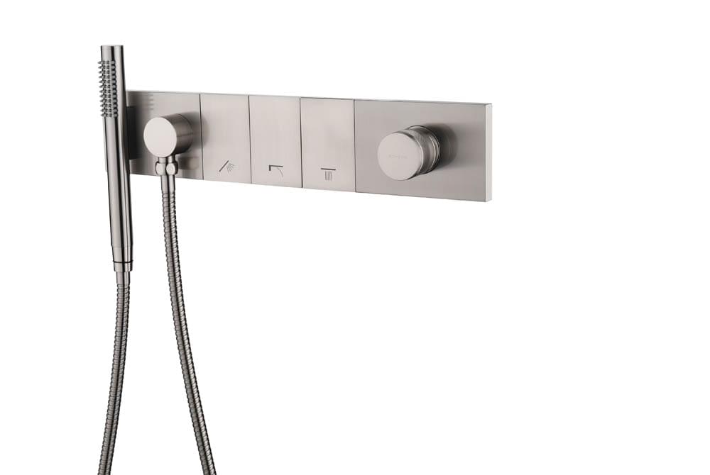 Плитка Boheme Zodiac Смеситель ZODIAC для душа встроенный с лейкой никель  поверхность брашированная