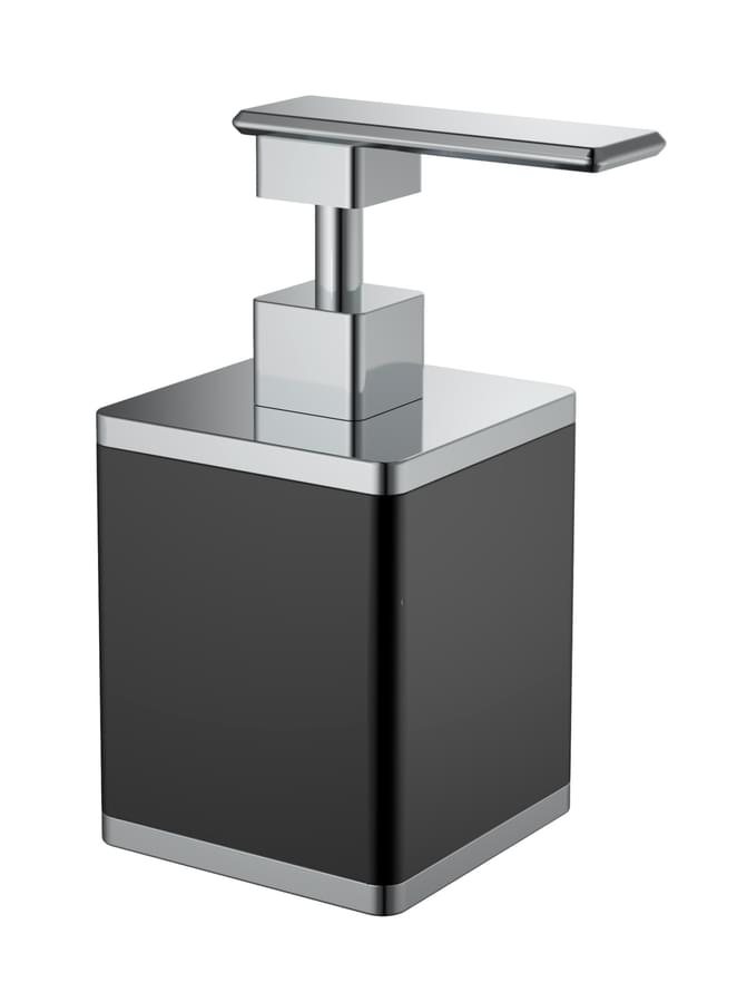 Плитка Boheme Вне Коллекций Дозатор для жидкого мыла настольный хром/черный  поверхность глянец
