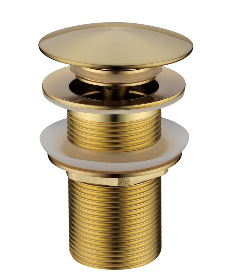 Плитка Boheme Вне Коллекций Донный клапан клик-клак для раковины без перелива золото брашированное  поверхность брашированная